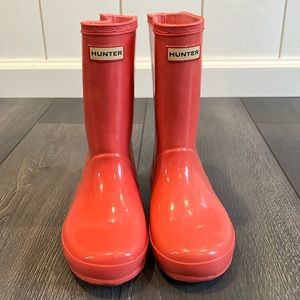 HUNTER pink rain boots size 13